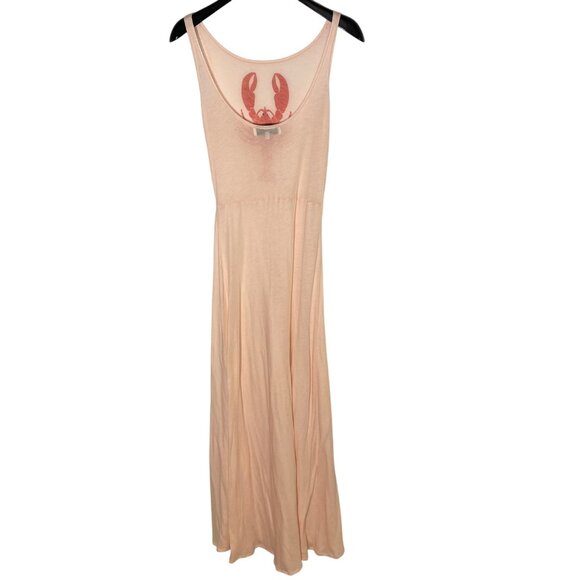 Wildfox Shipwrecked Lobster Sheer Maxi Dress Sz MED Coastal Vacation Beach - Picture 2 of 5